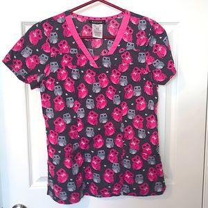 Owl Scrub Top